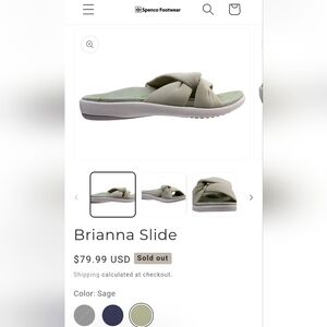 Spenco Sage Slide Waco Spenco Brianna Slide sandals shoes women size 7.5D / 7.5W
